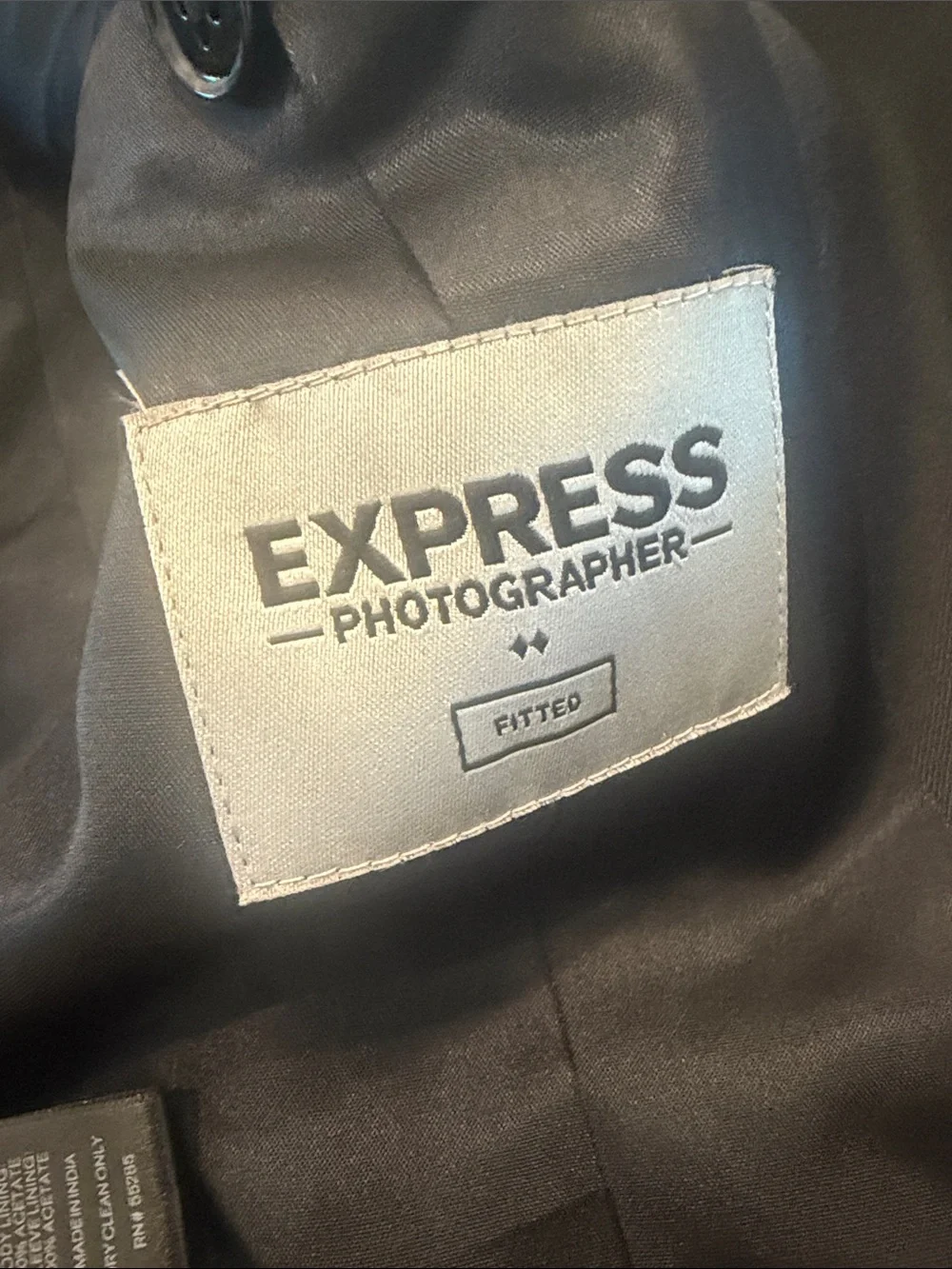 Express “Photographer” Fitted Black Blazer